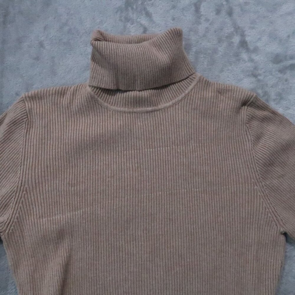 H&M Sweater Women XL Gray Knit Turtleneck Pullover Stretch Minimalist Classy Lot - Picture 8 of 15